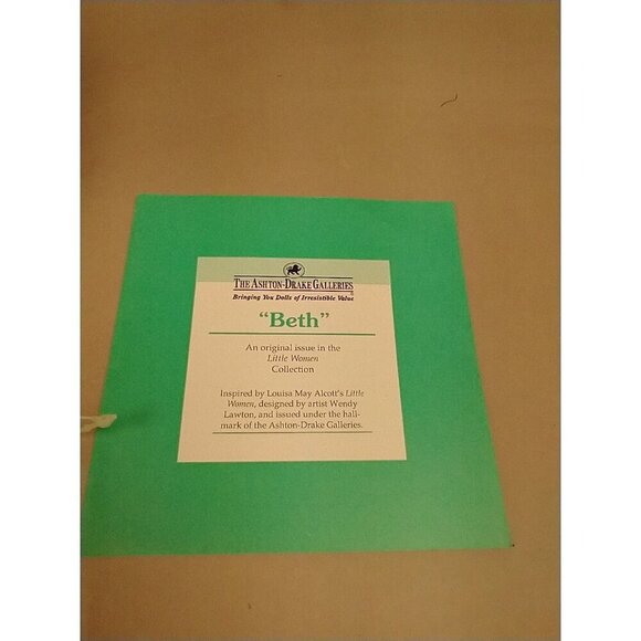 ASHTON DRAKE GALLERIES BETH LITTLE WOMEN PORCELAIN DOLL WENDY LAWTON IN BOX - Picture 5 of 9